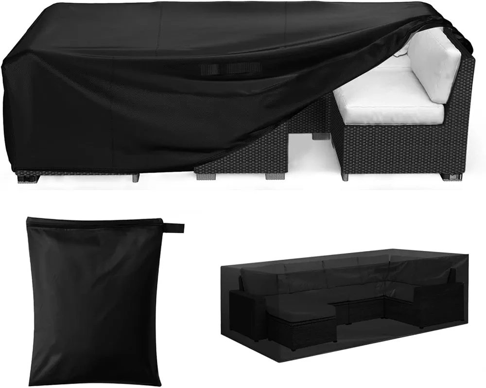 Patio Furniture Covers, Waterproof Outdoor Furniture Cover, Outside Table Chair and Sofa Covers, Heavy Duty 460D Oxford Cloth, 90 Inches L x 63 Inches W x 28 Inches H