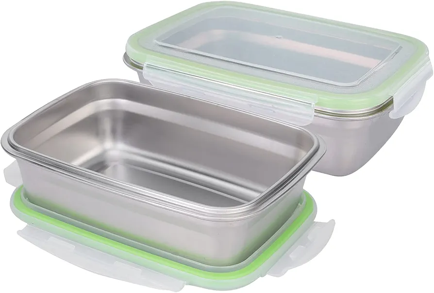 Sealing Food Box Container, 850ml Portable Leakproof Bento Lunch Box Outdoor Picnic Stainless Steel Lunch Container for Hot Food
