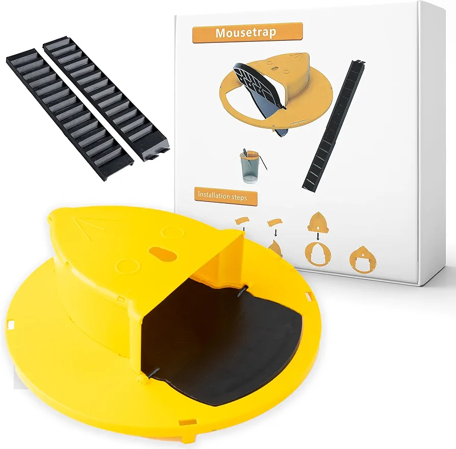 Mouse Trap Bucket, Auto Reset Multi Catch Mouse Trap for Indoor and Outdoor Usage, Mouse Bucket Trap 5 Gallon Bucket Compatible