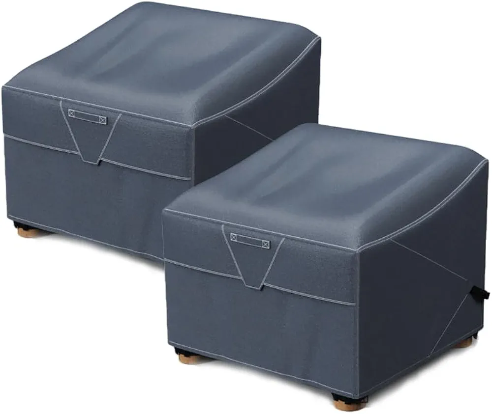 Waterproof Patio Chair Cover 2 Pack – Outdoor Lounge Deep Seat Single Lawn Chair Cover Fits Up to 37W x 40D x 32H inches