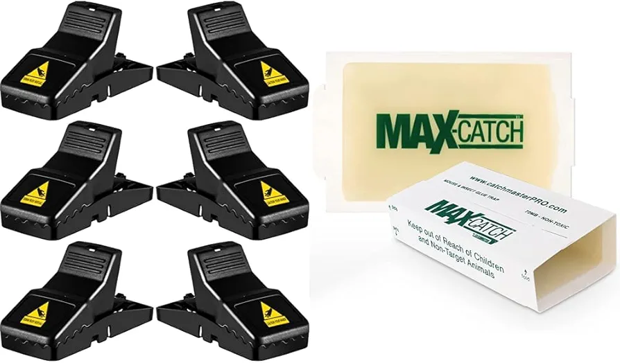 Feeke Rat Trap, Large Mouse Traps, Mouse Traps Indoor for Home, Instant Kill Traps & Pest Glue Trap by Catchmaster - 36 Boards Pre-Baited, Ready to Use Indoors