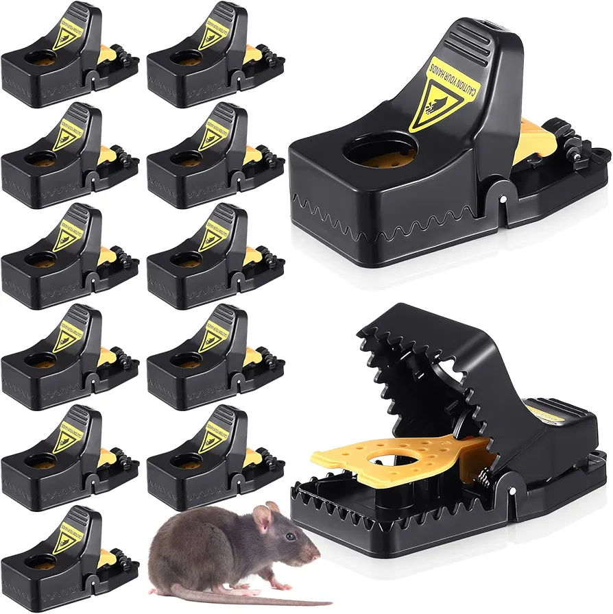 Qualirey 12 Pcs Mouse Traps, Mice Traps for House,Small Rat Traps That Work,mice Killer Indoor Mouse Snap Traps No See Kill Mousetraps Quick Effective Mouse Catcher for Family and Pet