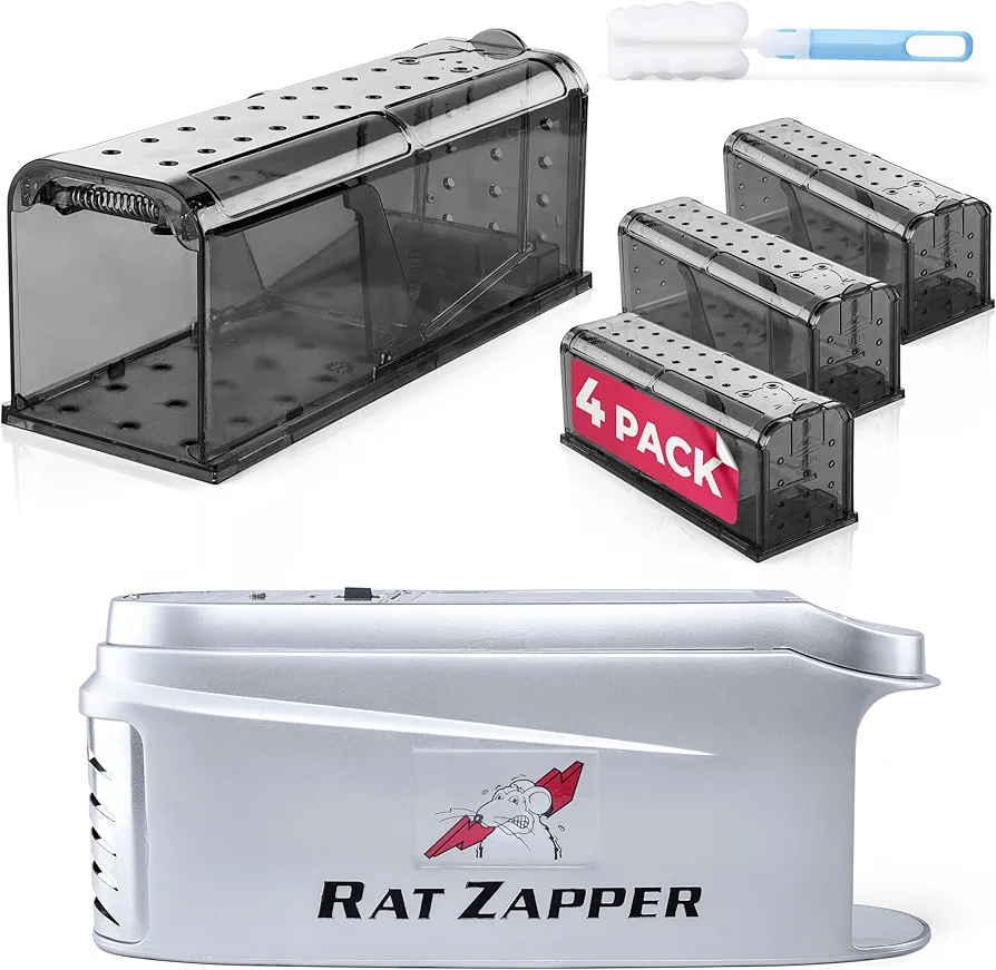 Teal Elite Rat Zapper and 4 Pack Grey Mouse Trap undle