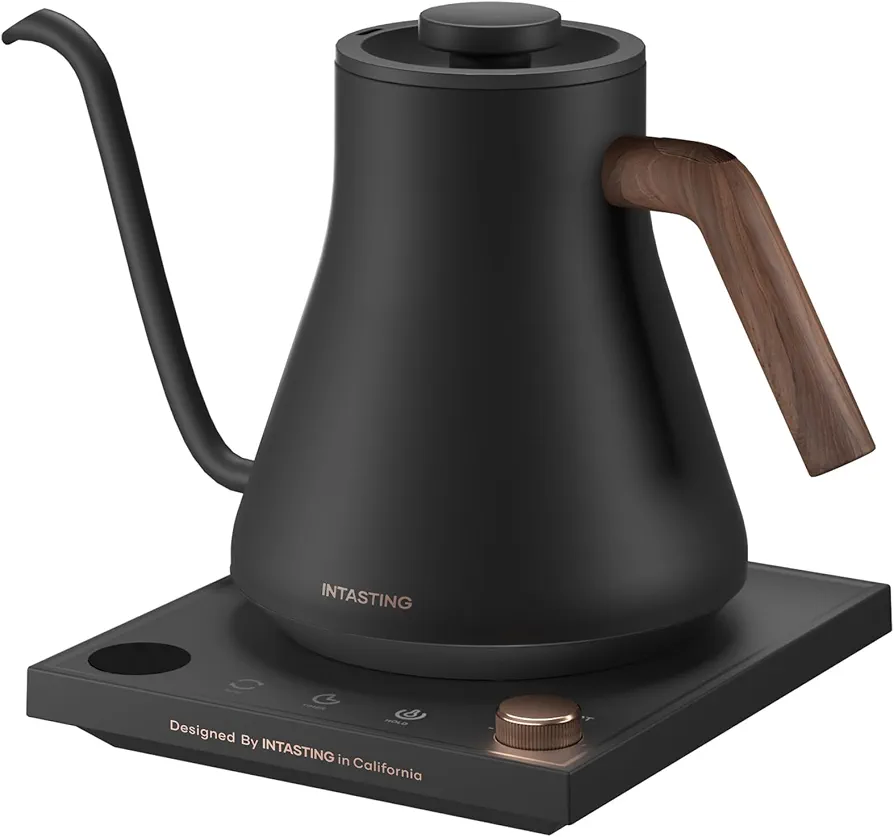 Electric Kettles, Gooseneck Electric Kettle, ±1℉ Temperature Control, Stainless Steel Inner, Quick Heating, for Pour Over Coffee, Brew Tea, Boil Hot Water, 0.9L Dark Grey