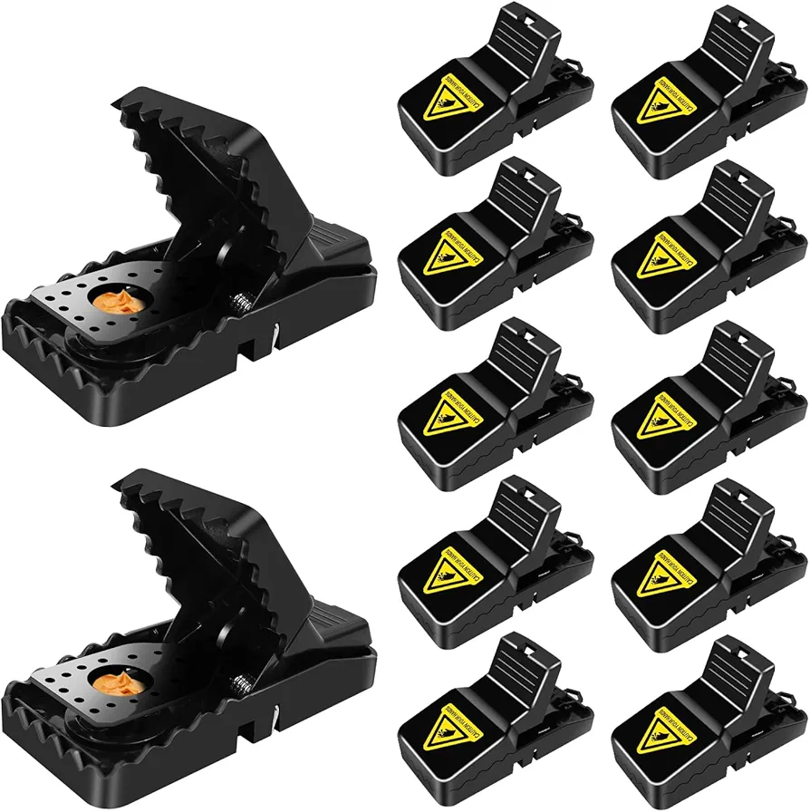 Mouse Trap, Rat Traps Indoor for Home Small, Mice Traps Outdoor, Reusable Quick Effective Mousetrap for Home- 8 Pack
