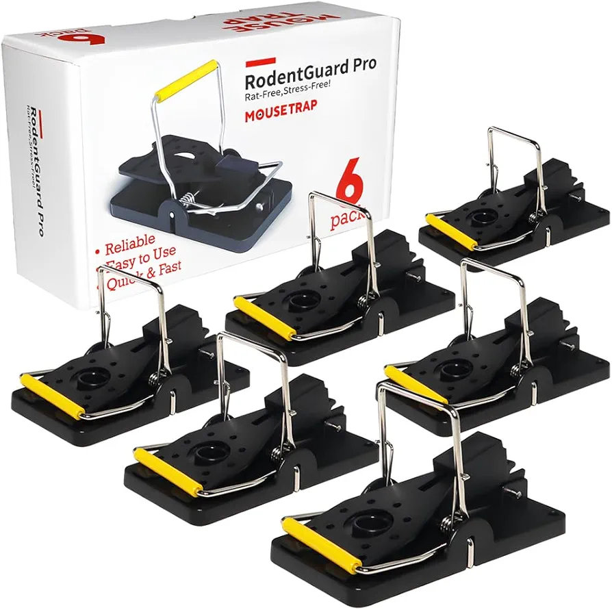 Mouse Trap | Mouse Traps Indoor for Home | Mice Traps Rat Traps for Outside | Rodent Trap and Effective Mouse Catcher - Pack of 6
