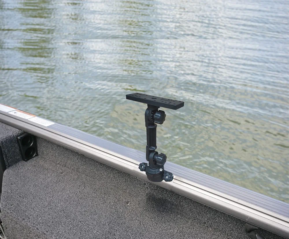 Brocraft Universal Electronic Mount for Boat Gunnel Track Mount/Fish Finder Mount for Versatrack Track, Lund Sport Track,Ranger Track System/Electronics Mount with Boat Gunnel Track Mount
