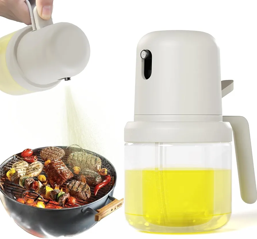 Oil Sprayer for Cooking, 180ml Olive Oil Sprayer Mister, Olive Oil Spray Bottle, Air Fryer Vegetable Vinegar Oil Portable Mini Kitchen Gadgets for Baking, Salad, Grilling, BBQ, Roasting