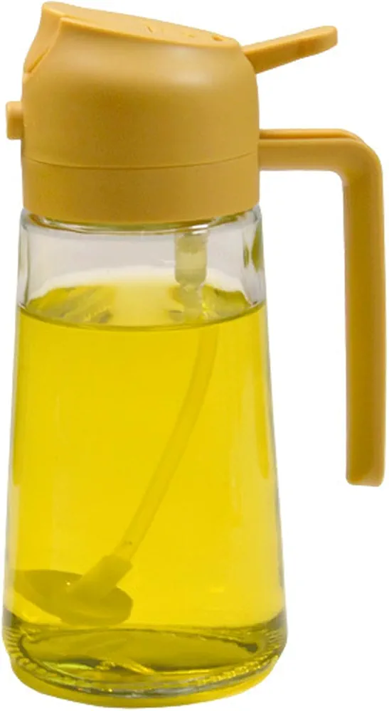 Oil Dispenser for Kitchen Spray,2 in 1 Olive Oil Dispenser and Oil Sprayer,Food-grade Oil Dispenser and Oil Sprayer for Kitchen,16oz Glass Oil Spray Bottle for Salad, Air Fryer, BBQ, Frying