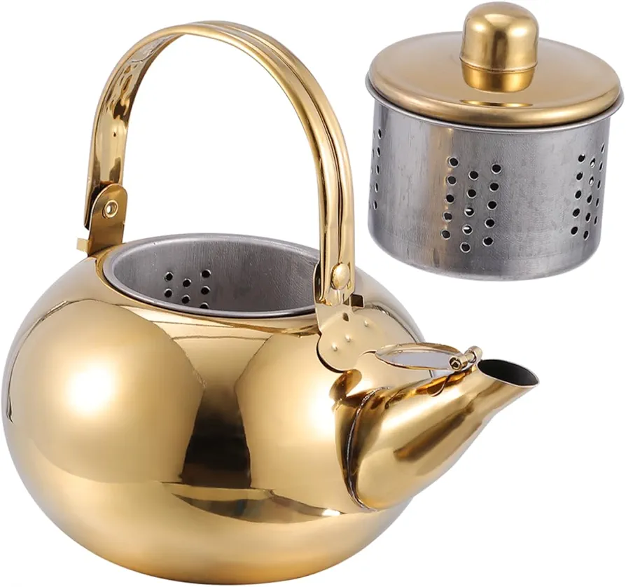 ABOOFAN Stainless Steel Pot Stovetop Teakettle Tea Kettle with Tea Kettle for Home Electric Whistling Kettle Glass Coffee Mugs Electric Kettle Pitcher Travel Water Heater Gooseneck