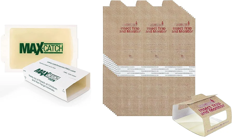 Catchmaster Mouse & Insect Glue Board Set, 36 Glue Boards & 30 Spider & Insect Glue Traps, Indoor Roach Trap for Home, Garage & Shed, Pet Safe Pest Control