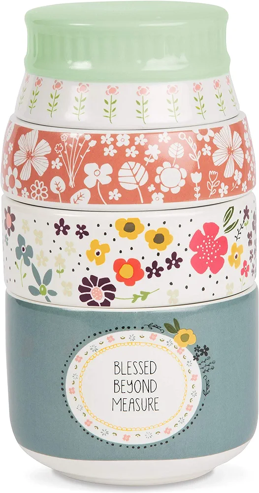 Pavilion - Love You More by Amylee Weeks 54217 Measuring Cup Set, Multicolor