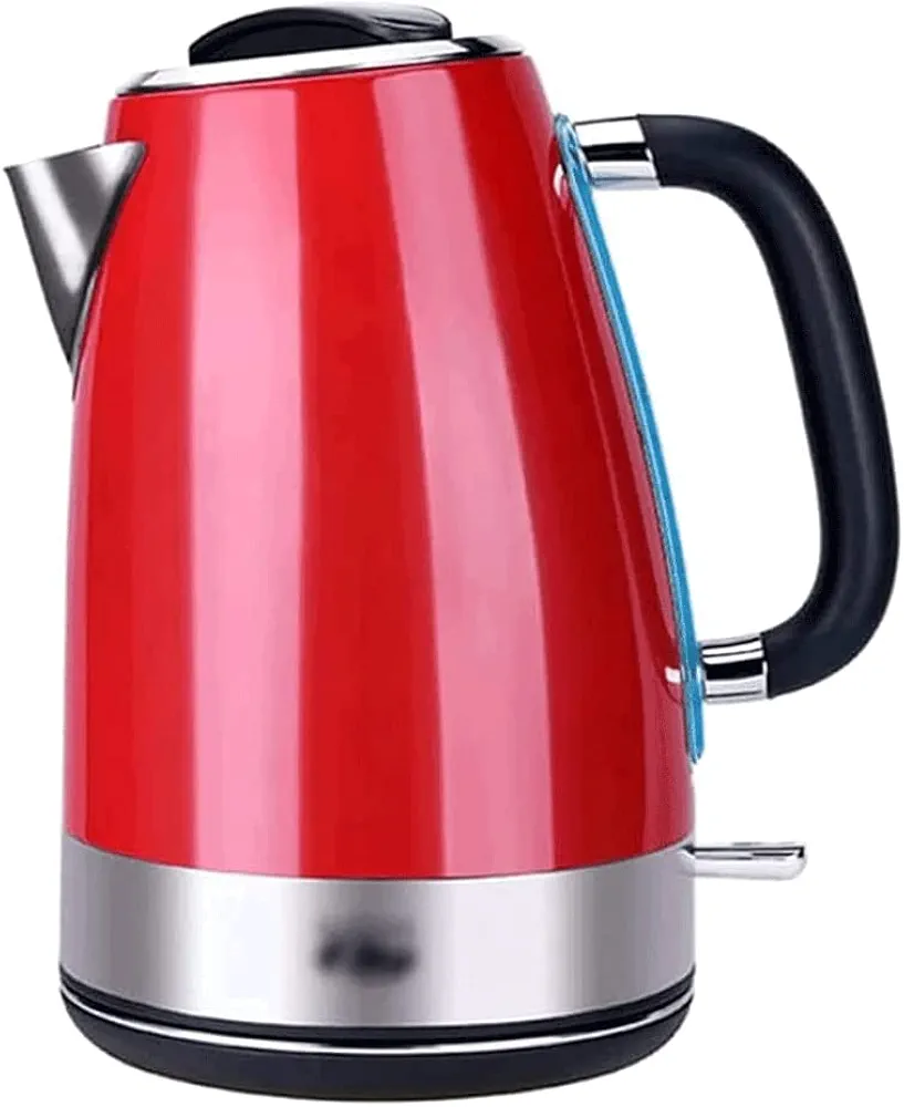 GaRcan Electric Kettles Electric Kettle 1.7 L / 57.5 Oz Electric Tea Kettle with Visible Window Hot Water Boiler Auto Shut-off Electric Teapot for Kitchen ease of use (Red 1)