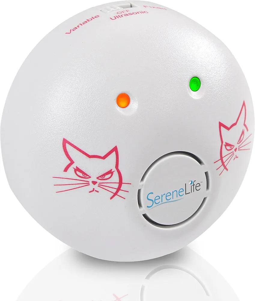 SereneLife PSLUMR5 Electronic Plug-in Insect High-Frequency Ultrasonic Sound Humane Home Indoor Mice Rodent Repellent Control Works w/Fleas, Rats, Bug, Cockroach, WHITE