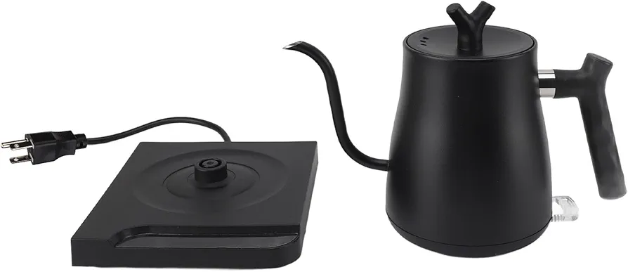 Goose Neck Electric Kettles, Stainless Steel Electric Gooseneck Kettle 800ml 1000w Rapid Heating Hot Water Kettle Electric Gooseneck Pour over Kettle(US Plug)