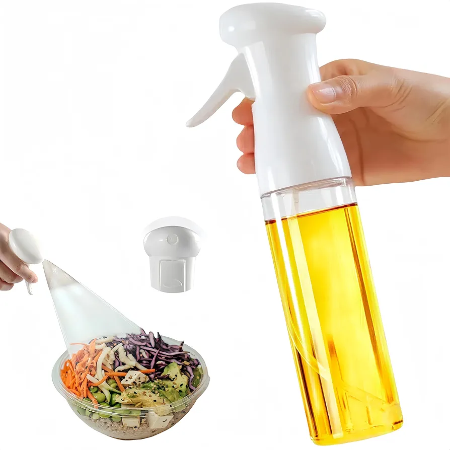 Oil Sprayer for Cooking - 250ml Glass Oil Dispenser Bottle Spray Mister - Refillable Food Grade Oil Vinegar Spritzer Sprayer
