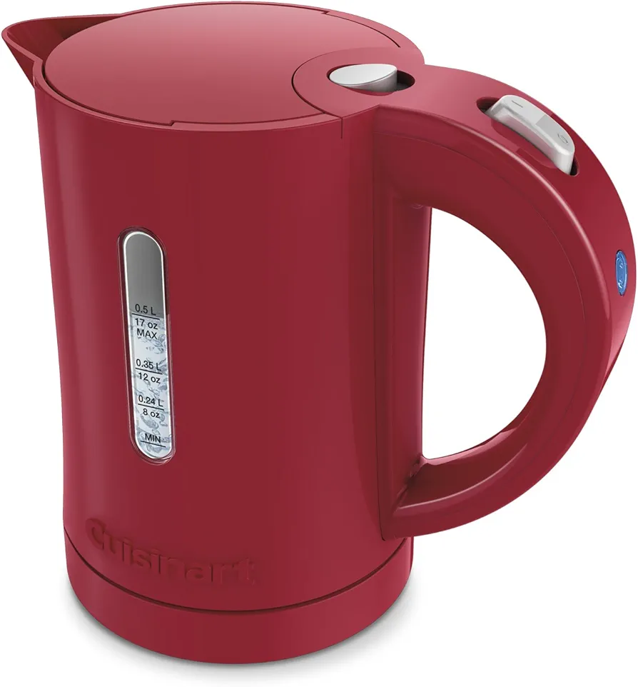 Cuisinart 086279100498 CK-5W Electric QuicKettle, 0.5L/17OZ-Red, One Size, Red