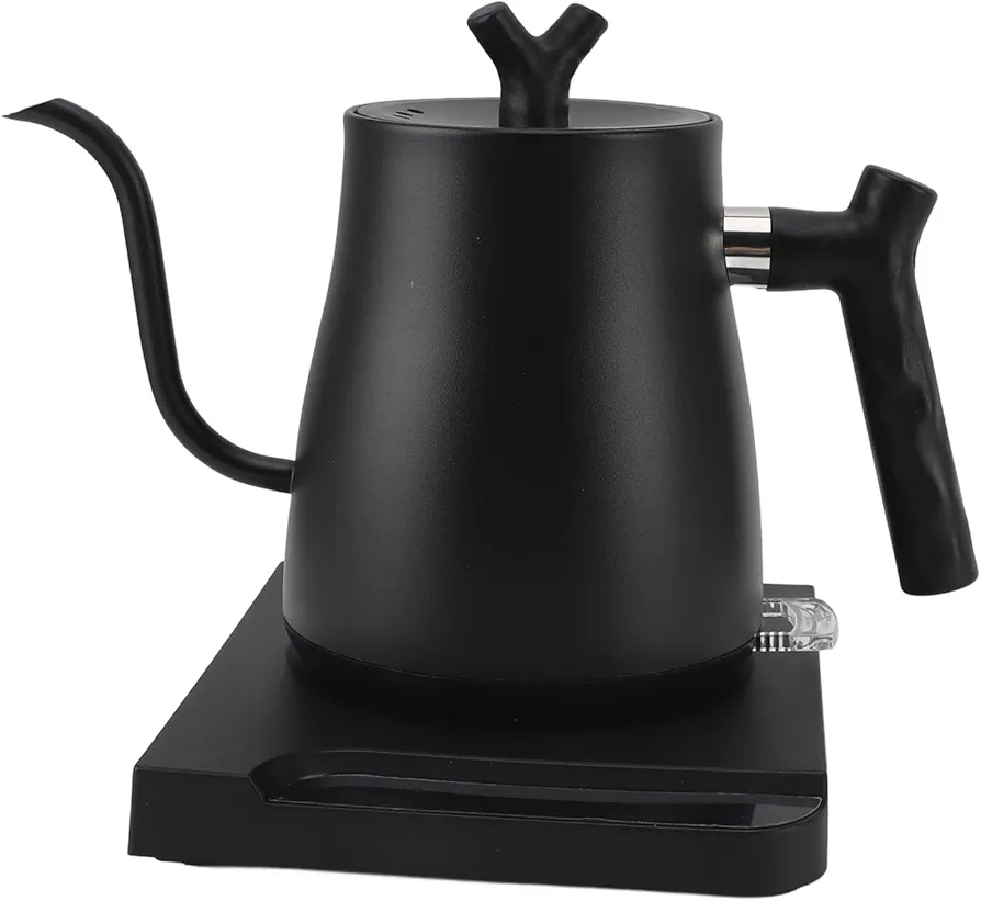 Stainless Steel Electric Kettle 800ml, Rapid Heating 1000W, Pouring Control, Pour Over Kettle Ideal for Home Office (US Plug 110V)