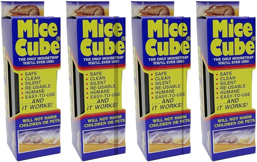 Mice Cube Reusable Humane Mouse Trap 4 Pack