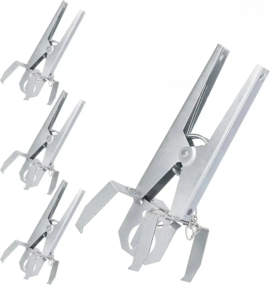 4Pack Reusable Mole Traps with Scissor Jaw Mole Killers Effective Mole Clips for Vegetable Shed Field Garden Yard
