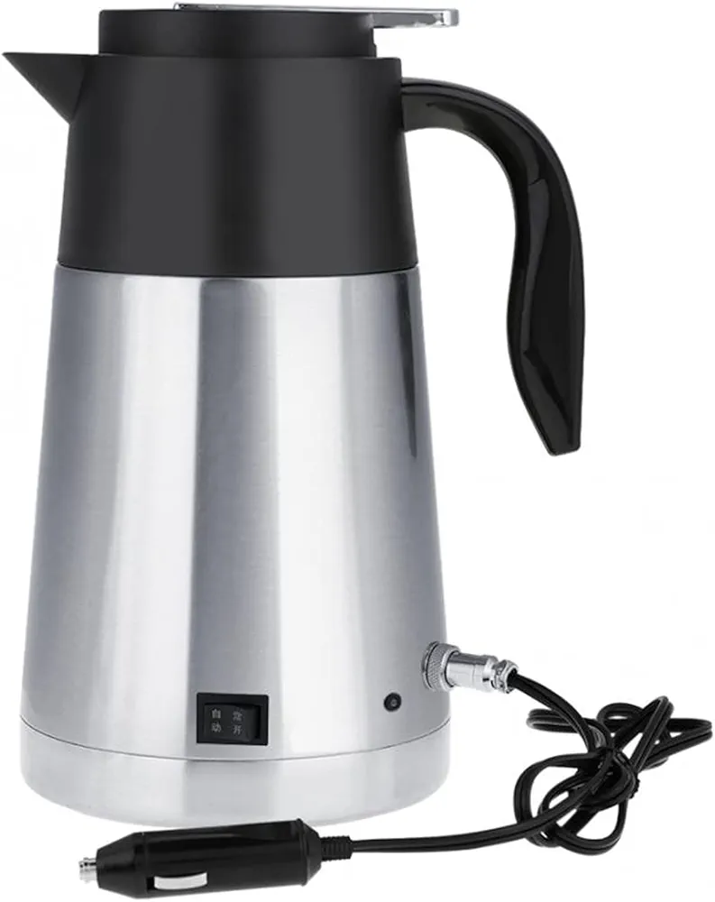 Electric Kettles for Boiling Water 1300ml 12V/ 24V Car Kettle Stainless Steel Electric Heating Cup Car Truck Travel Electric Kettle Pot Heated Water Cup for Coffee and Tea (Color : 240W 24V)