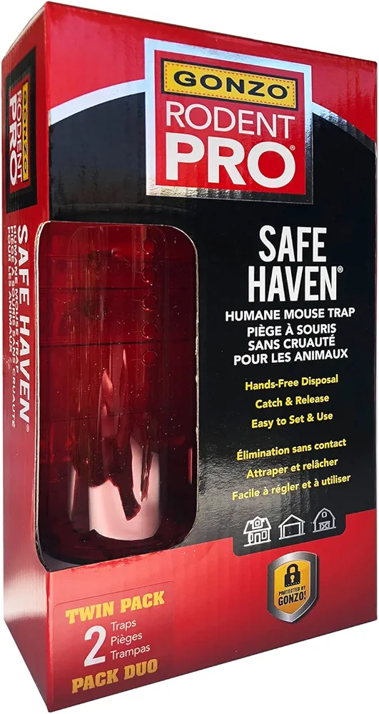 GONZO 7006 RodentPro Safe Haven Live Catch Mouse Traps