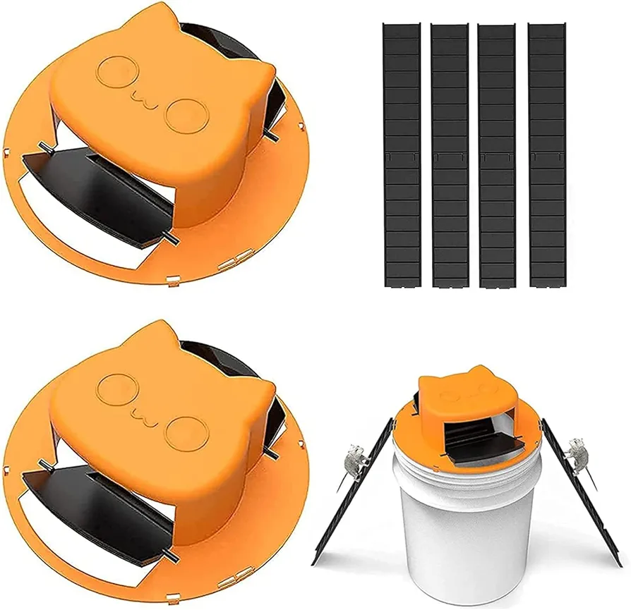 Mouse Trap, Mouse Traps Indoor 1/2 Packs Bucket Lid Mouse/Rat Trap Indoor/Outdoors Mouse Trap Automatically Reset Door Style, Rat Traps Outdoors Indoor House Chipmunk Trap (2), Yellow