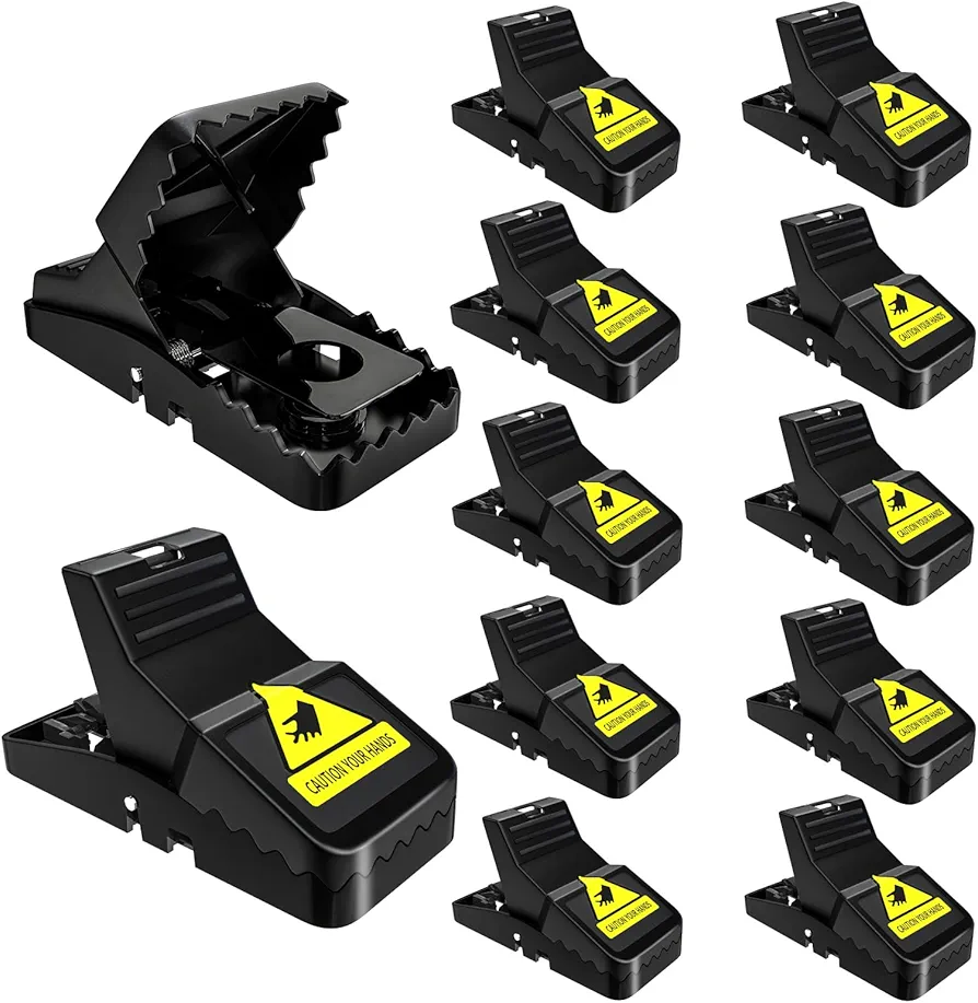 Mouse Traps Indoor for Home: Small Mice Trap for House Indoor Kill - 12 Pack Easy Set Mousetrap That Work Professional Reusable Mouse Killer, Quick Effective Snap Traps with Detachable Bait Cup