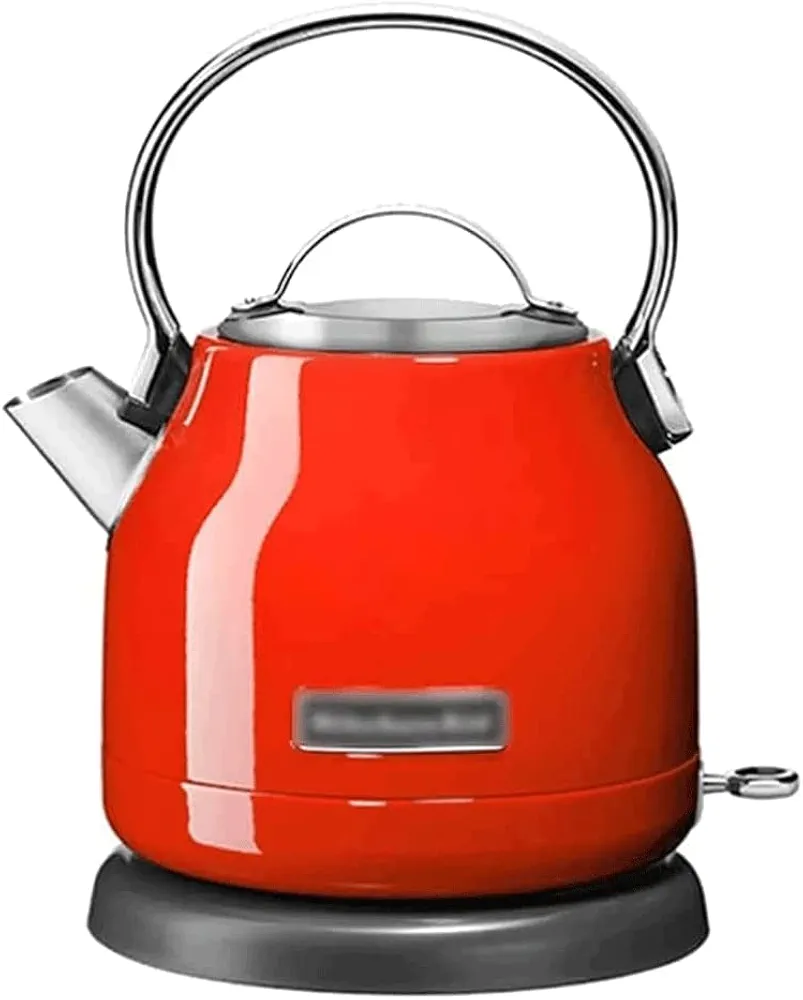 Electric Kettles Stainless Steel Electric Kettle Quiet Water Kettle 1.25l/42.3oz Tea Kettle Anti Boil Dry Protection Auto Shutoff ease of use, Red-