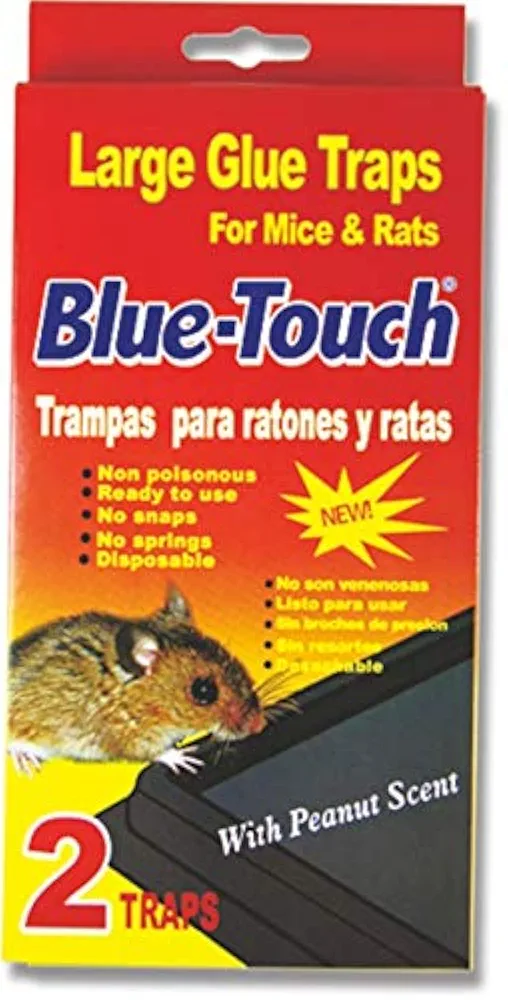 Blue Touch Mouse Glue Traps, Excellent Mouse Glue Traps Glue Boards for Rats, Mice and Pests. Large Size. 0.8 x 8.5 x 4.5 inches - 9 Packs/18 Traps (Red)