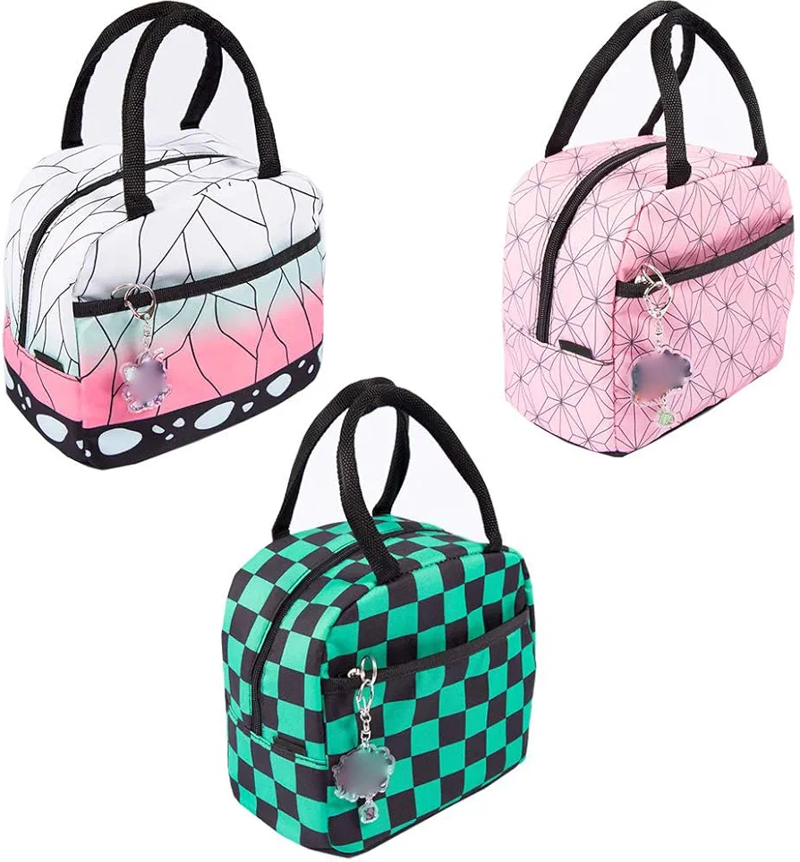 Maxer Japanese Anime Lunch Bag for Women Lunch Holder Insulated Lunch Cooler Bag for Kids