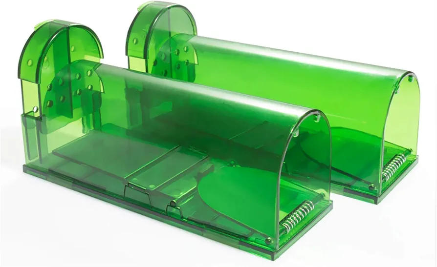 Catcha 2 Piece Humane Smart Mouse Trap Live Catch and Release Rodents, Safe Around Children and Pets