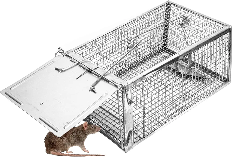 Rat Trap, Chipmunk Rodent Trap That Work for Indoor and Outdoor Small Animal, for Capturing or Releasing Rodents