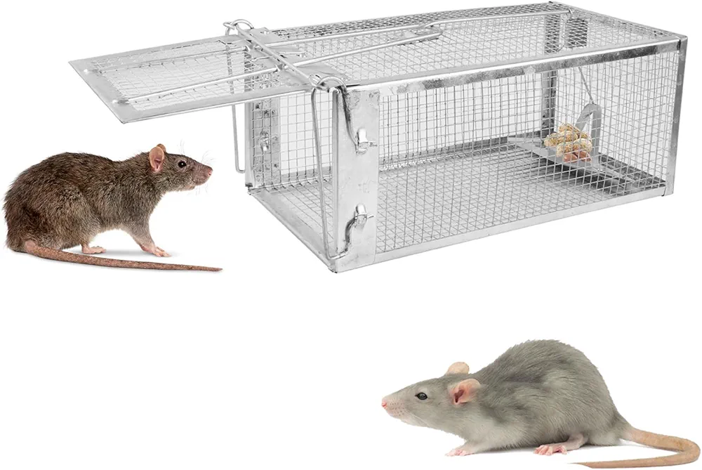 Live Chipmunk Trap Humane Mouse Rat Cage Trap for Indoors and Outdoors - 10.75ｘ5.43ｘ4.41inch
