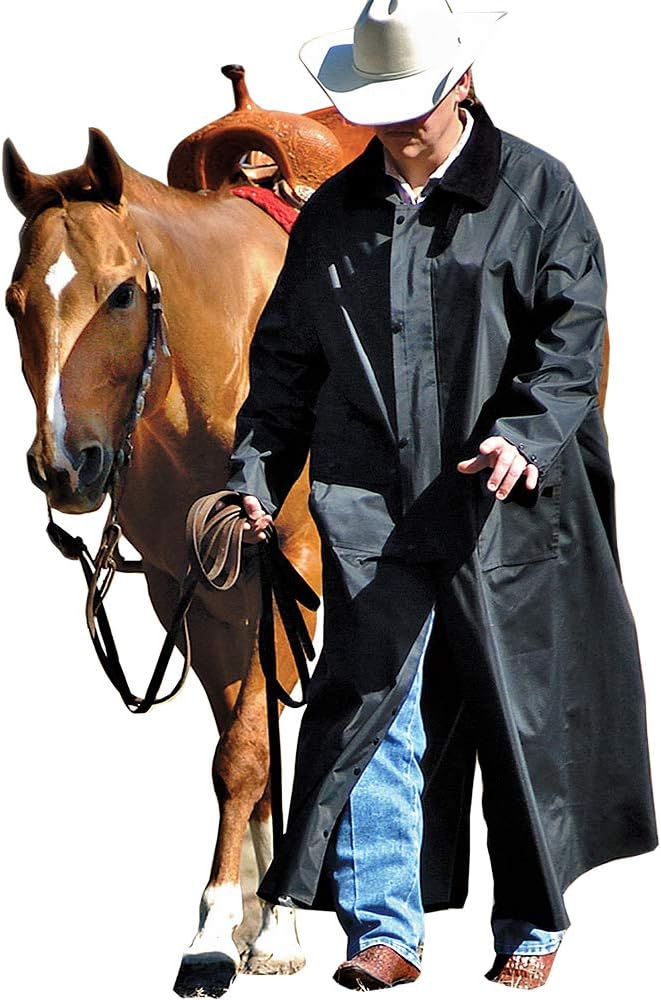 Double-s Men's Saddle Slicker Adult Rain Coat
