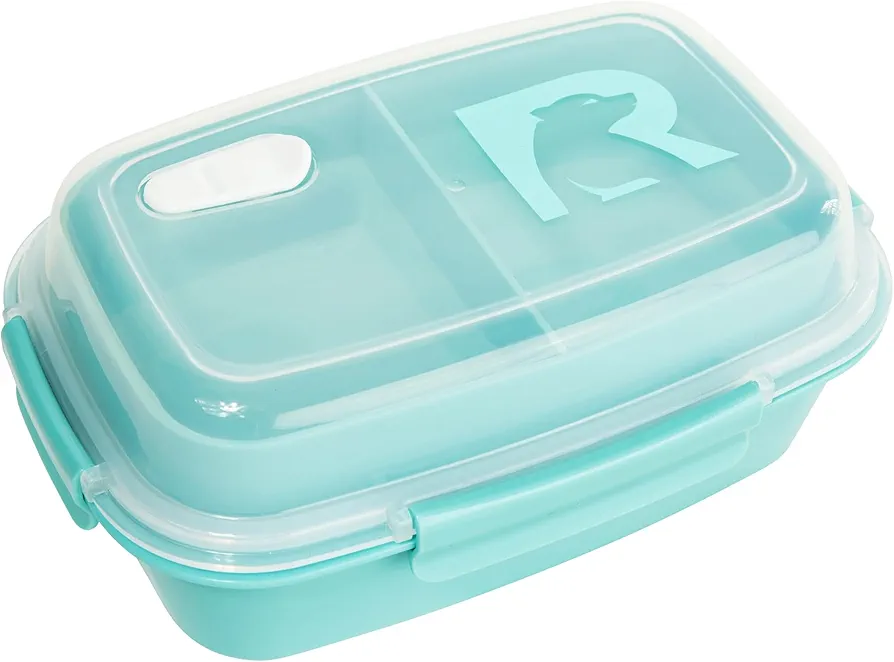 RTIC 5 Compartment Lunch Containers, Hot Food Container With Lid For Adults Or Kids, Microwave Safe Divided Snack Lunch Box For Work, School Or Travel, Reusable, BPA Free With Vent Space, Aqua