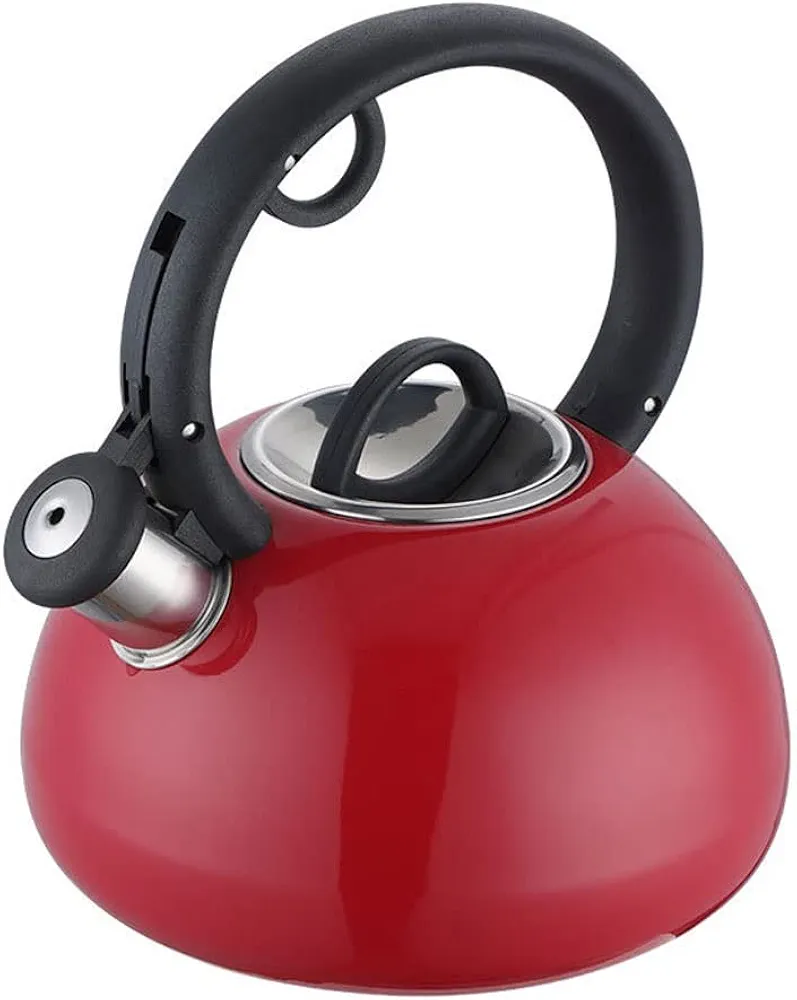 CULIACAN Teakettle Red Universal Kettle Stainless Steel Spherical Kettle Kettle Large-Capacity Teapot Automatic Whistle Restaurant Kettle Kettle