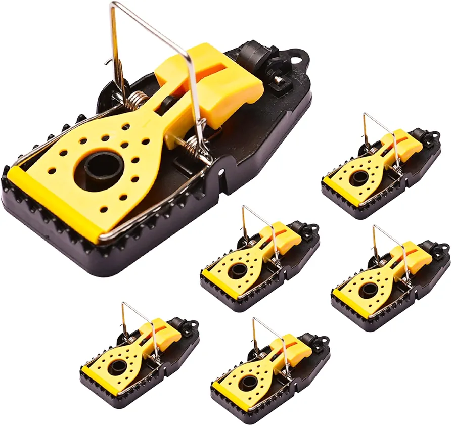 6 Pack Mouse Traps, Updated Model Mice Trap Indoor, Reusable for House Small Mouse Trap