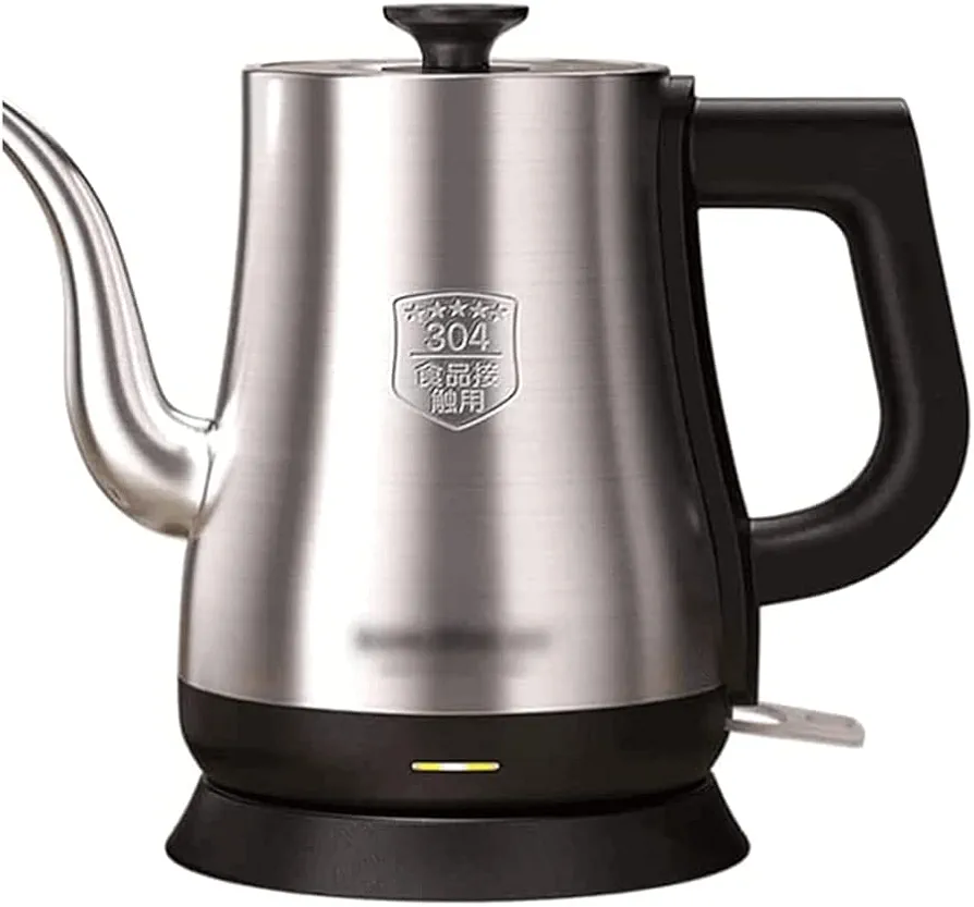 Electric Kettle Creative Electric Kettle Stainless Steel Electric Kettle Gooseneck Water Kettle Ergonomic Handle Hot Water Boiler 1l/35oz Portable