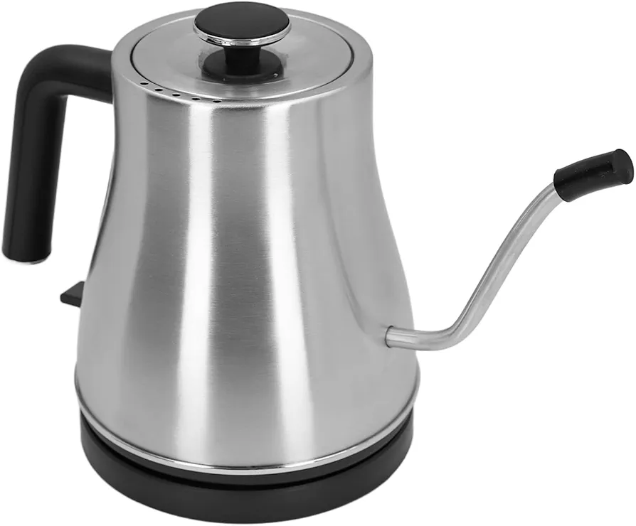 Quick Heating Food Grade Stainless Steel Pour Over Coffee Kettle 0.8L 1200W Electric Kettle US Plug 120V, Easy Water Control, Multiple Guard
