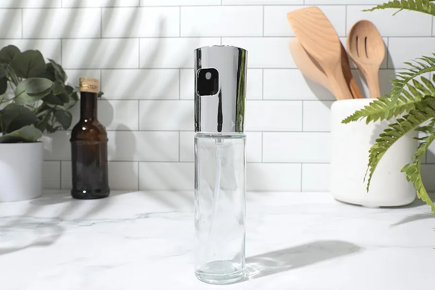 The Oil Sprayer for Cooking/Grilling/Baking - Glass Olive Oil Mister 100mL Kitchen BBQ Salad Spray