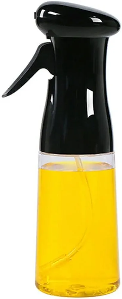 Oil Sprayer for Cooking,Olive Oil Sprayer Mister, Salads, BBQs and More, Continuous Spray with Portion Control, Trusted by Chefs. (Glass Bottle) (black)