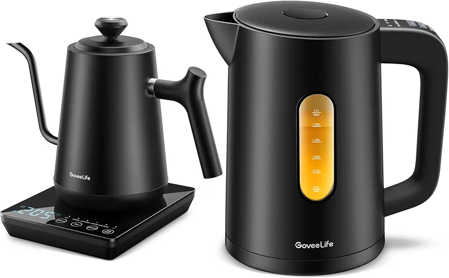 GoveeLife Smart Electric Gooseneck Kettle with LED Display bundle with GoveeLife Smart Electric Kettle