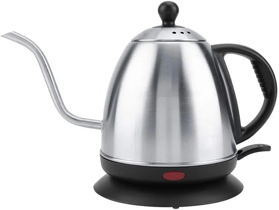 1L Electric Gooseneck Kettle Fast Water Heating Boiling Dripper Pot Stainless Steel