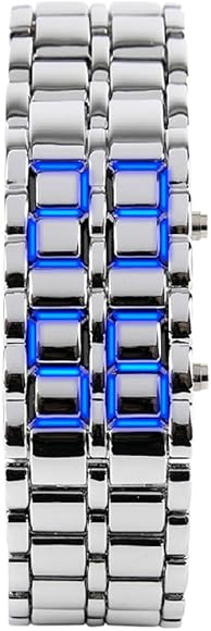FANMIS Fashion Men's Simple Sports Watch Electronic Binary Digital LED Lava Alloy Rectangular Chain Watch