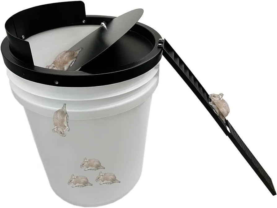 Bucket Lid Mouse Trap Metal 5 Gallon Bucket lid,Strong Metal Material That Cannot be Bitten, auto Reset, Repeat Catch, Indoor Outdoor, (1pack)