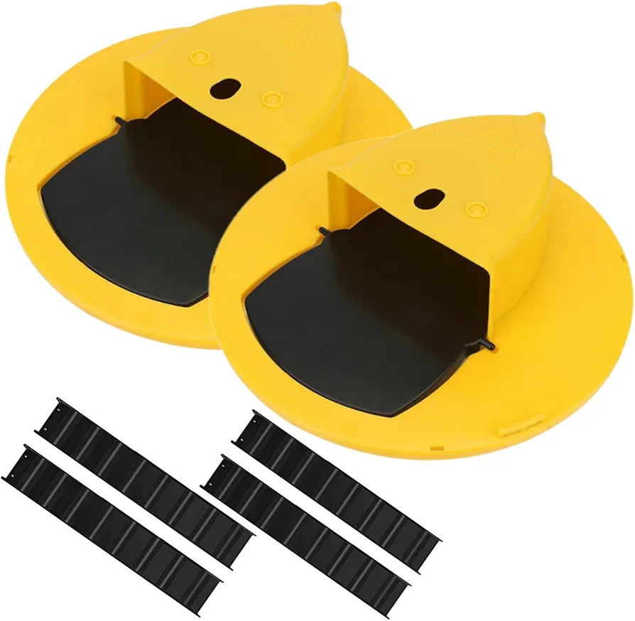 2 Pack Bucket Lid Mouse Trap Auto-Reset | Indoor/Outdoor Bucket Mouse Traps | Humane Bucket Mice Trap | Multi-Catch Mouse Trap Bucket | Compatible with 5 Gallon Buckets for Efficient Rodent Control