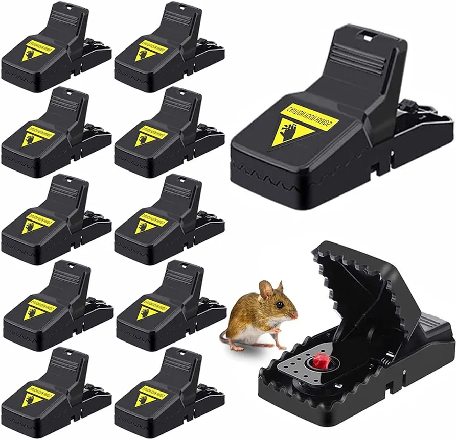 Mouse Trap, Rats Mice Trap That Work Mice Snap Trap 100% Remove Mouse Catcher - Quick Effective Sanitary Reusable Easy Setup,Safe for Families and Pet,Home Indoor Outdoor Use - 12 Pack