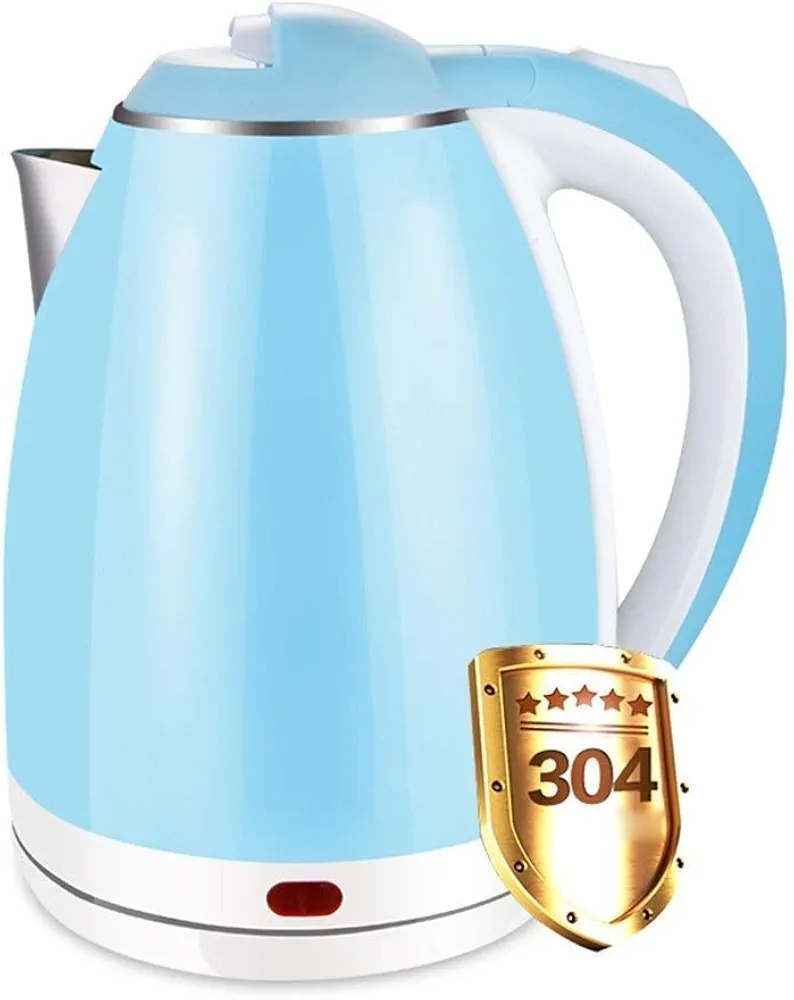 Electric Kettle(BPA Free), 2L Double Wall 304 Stainless Steel Water Boiler & Tea Kettle, Auto Shut-Off and Boil-Dry Protection (Color : Blue)