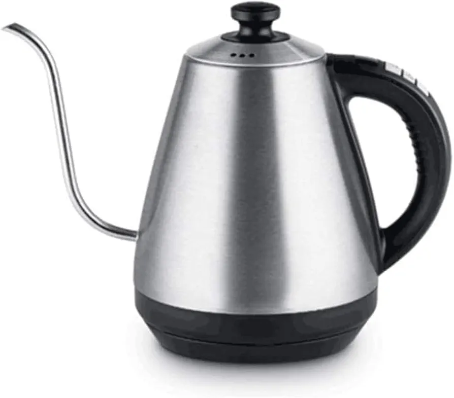 1L Neck Kettle Adjustable Temperature Insulation Stainless Steel Drip Coffee Teapot